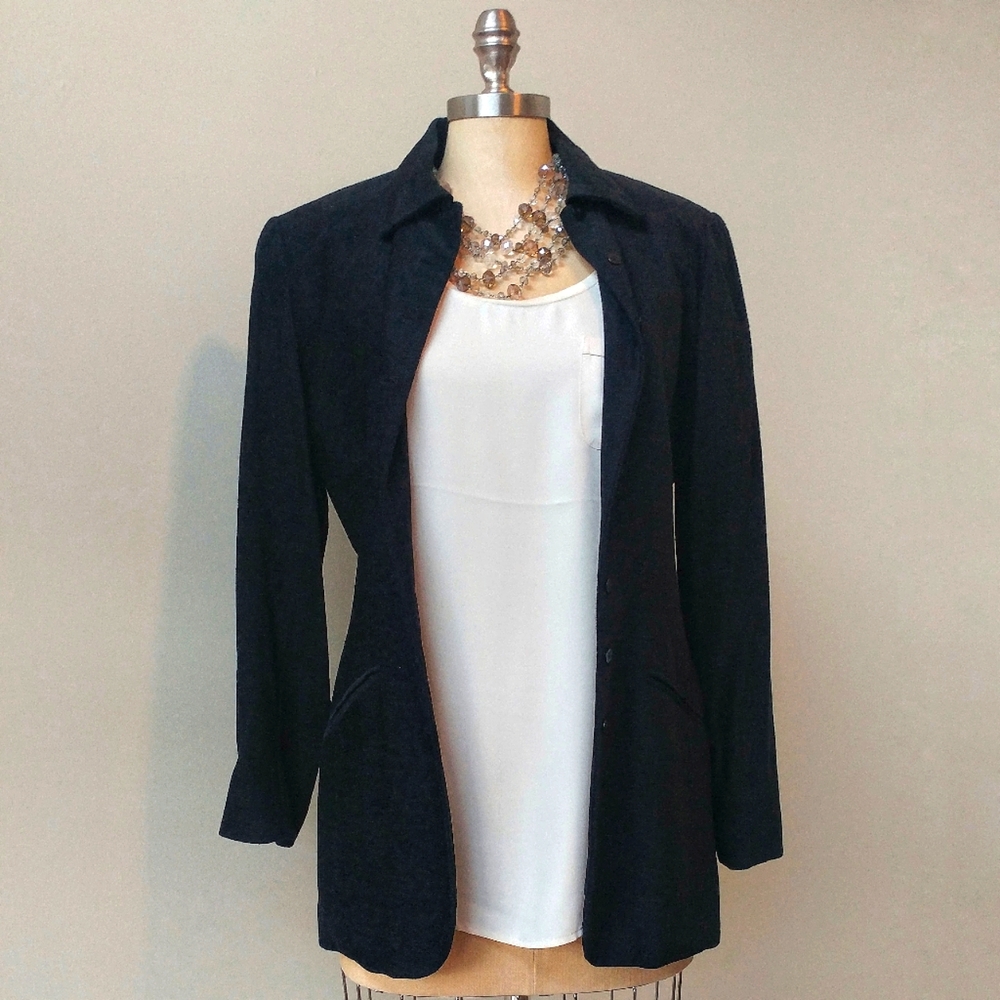 The Limited Black Velvet Blazer